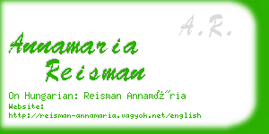 annamaria reisman business card